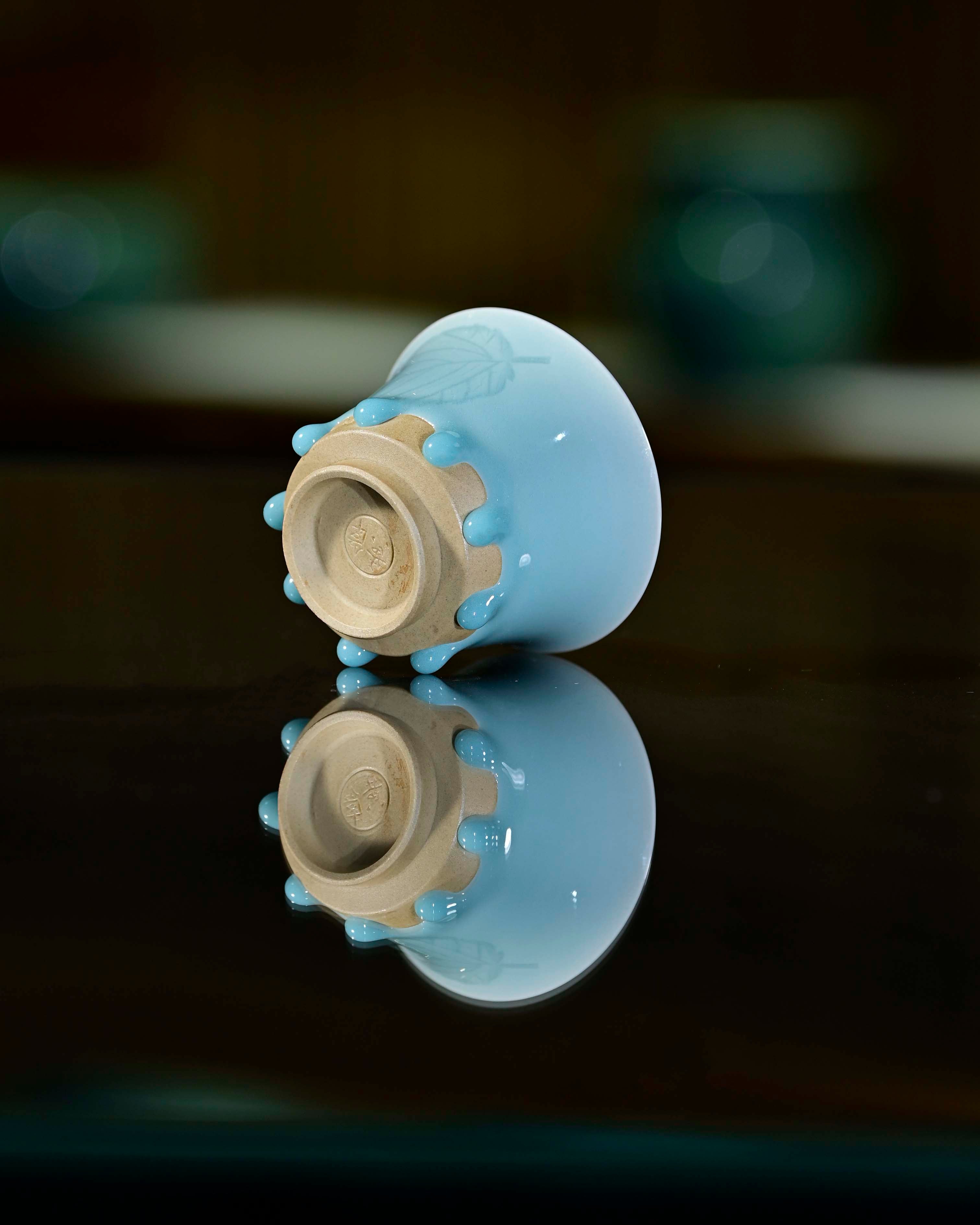 Huang wei's Works-Cyan Dew Drop-Folding cupNo. 42