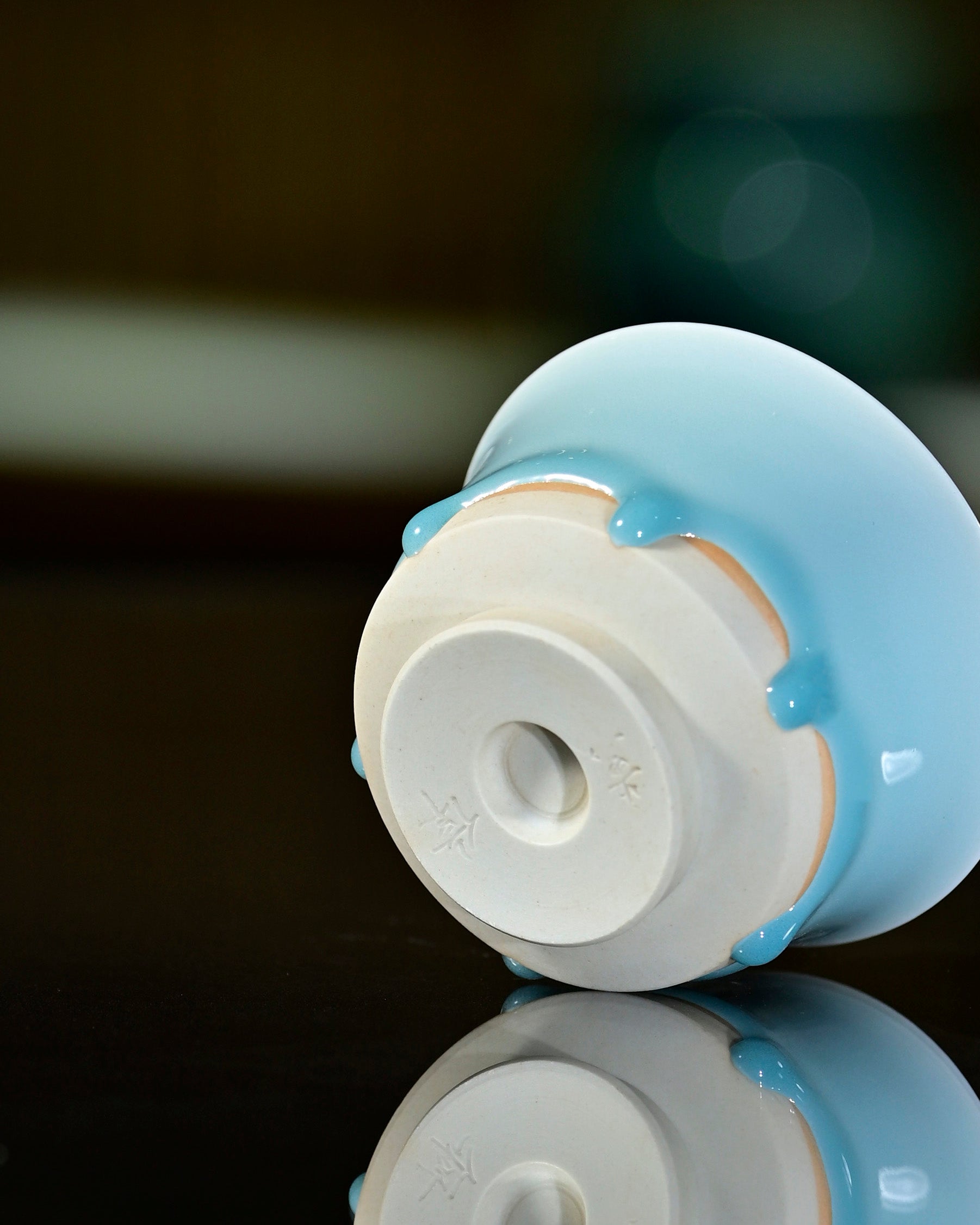 Huang wei's Works-Cyan Dew Drop-Folding cupNo. 44