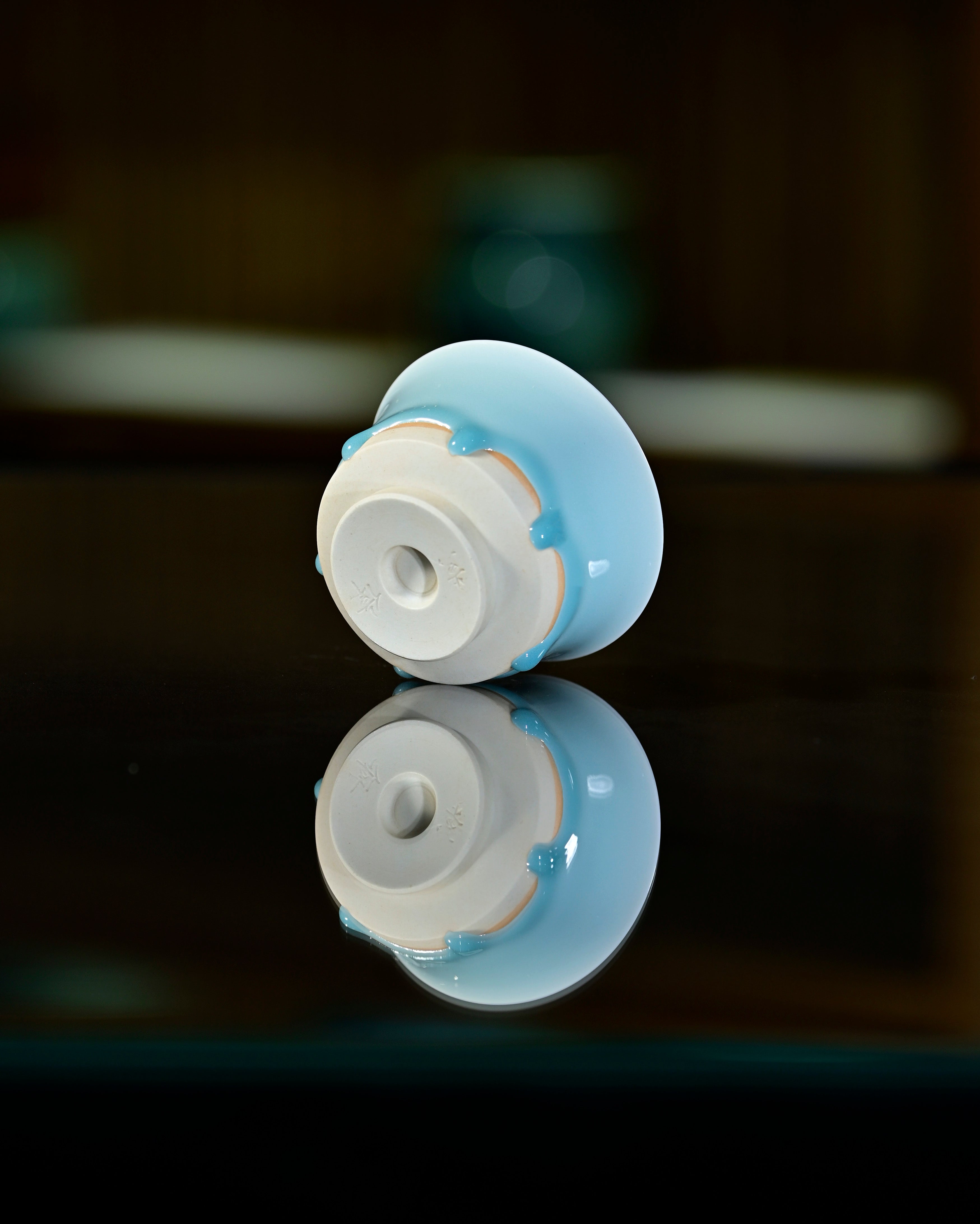 Huang wei's Works-Cyan Dew Drop-Folding cupNo. 44