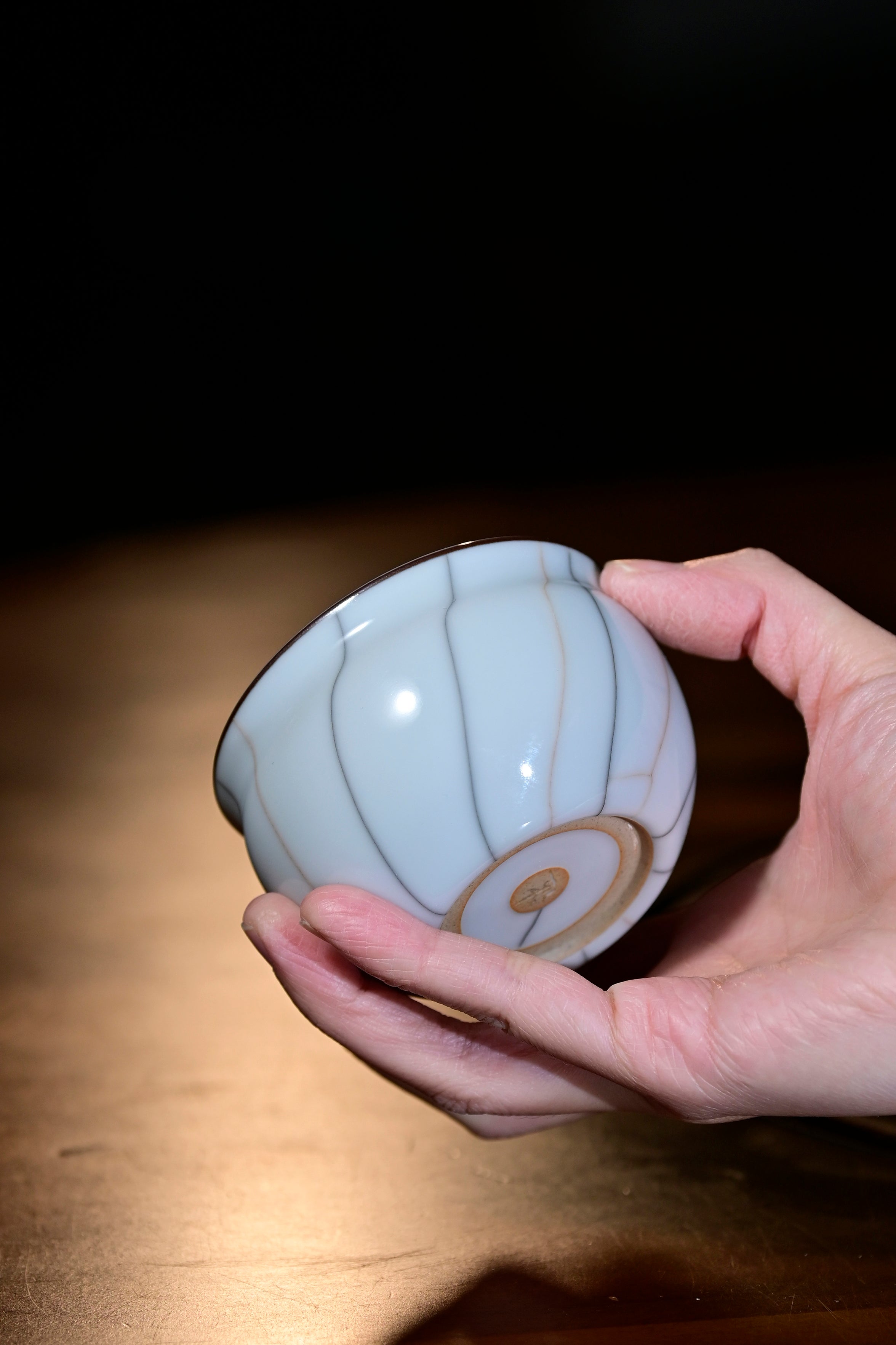 Pan Jianbo’sWorks-Moon-White Celadon Tea Tasting Cup