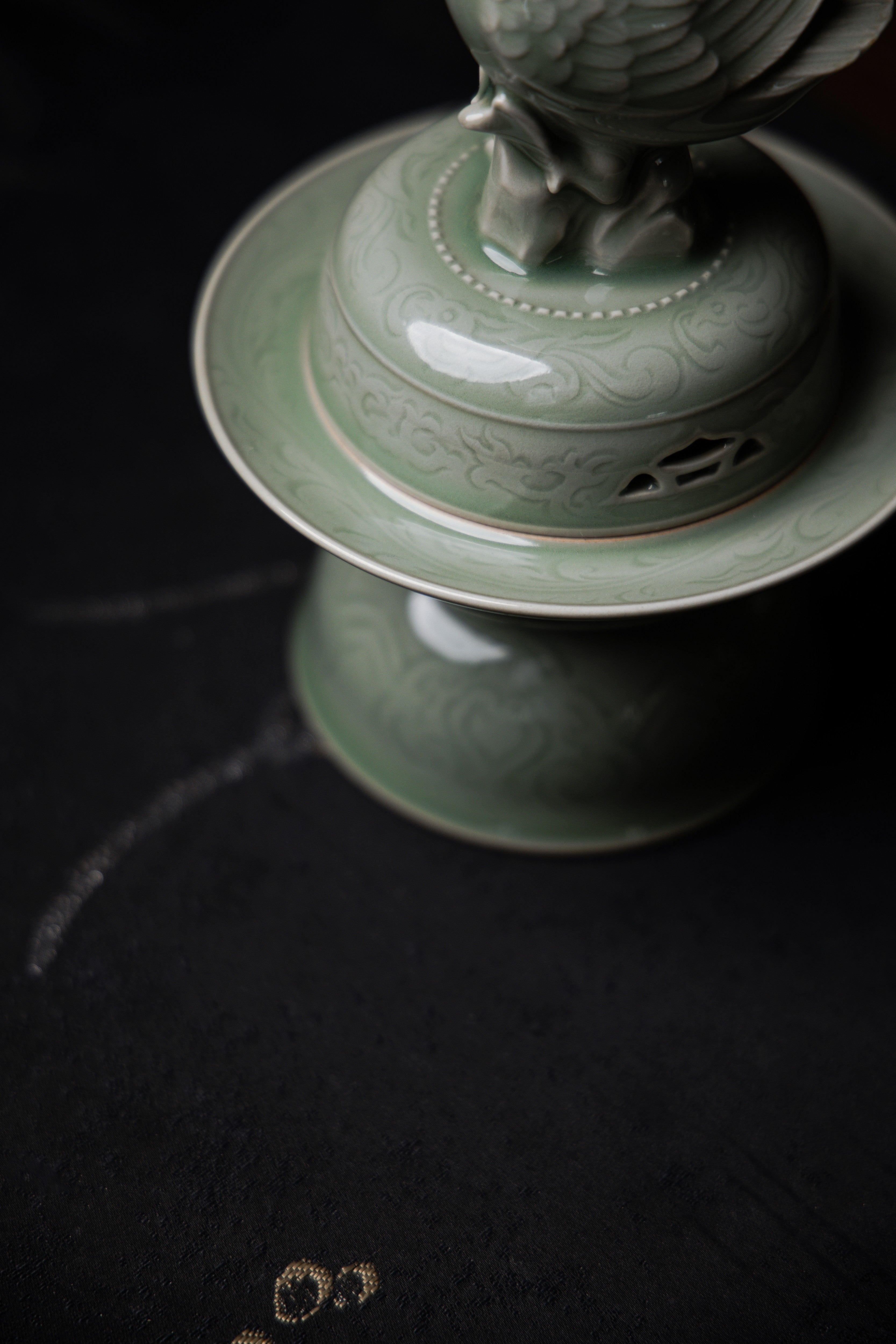 Huang Ke's Works-Celadon Duck-shaped Incense Burner