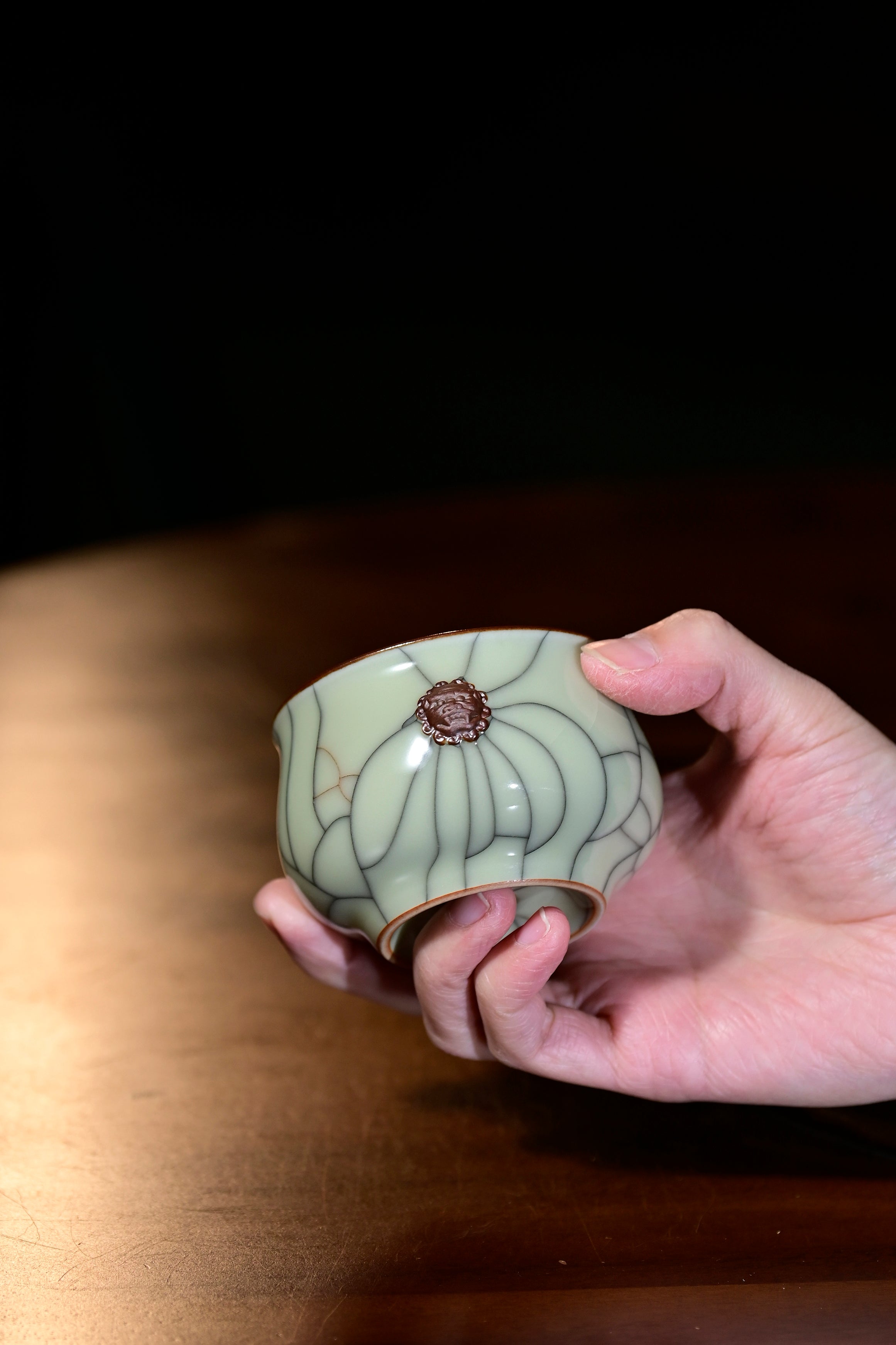 Pan Jianbo’sWorks-Cream-Yellow Celadon Tea Tasting Cup