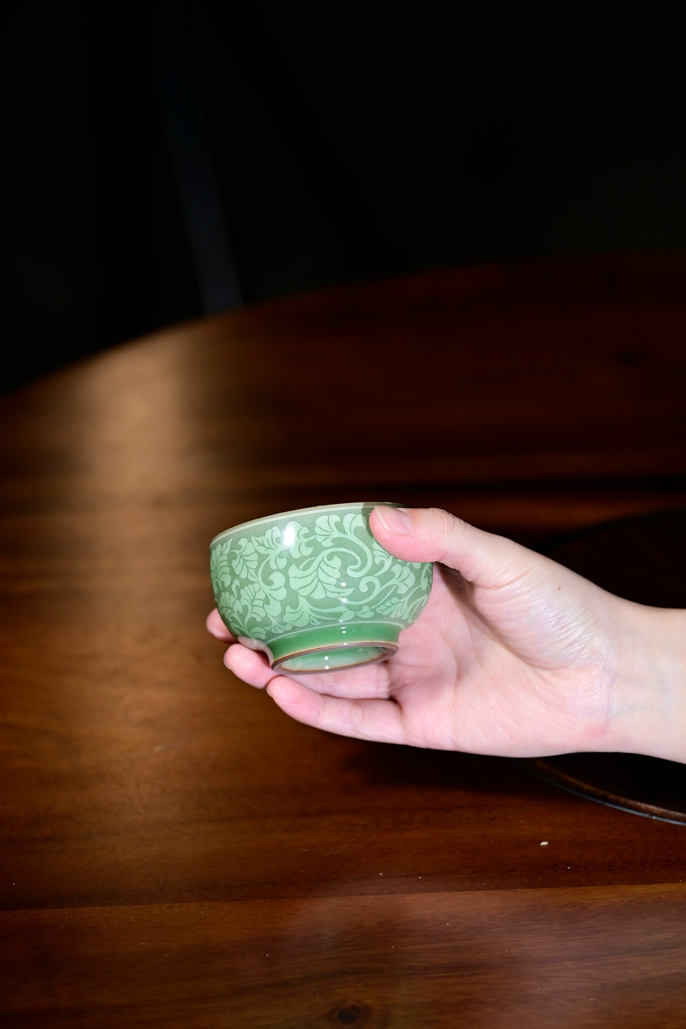 Pan Jianbo’sWorks-Plum-Green Celadon Tea Tasting Cup