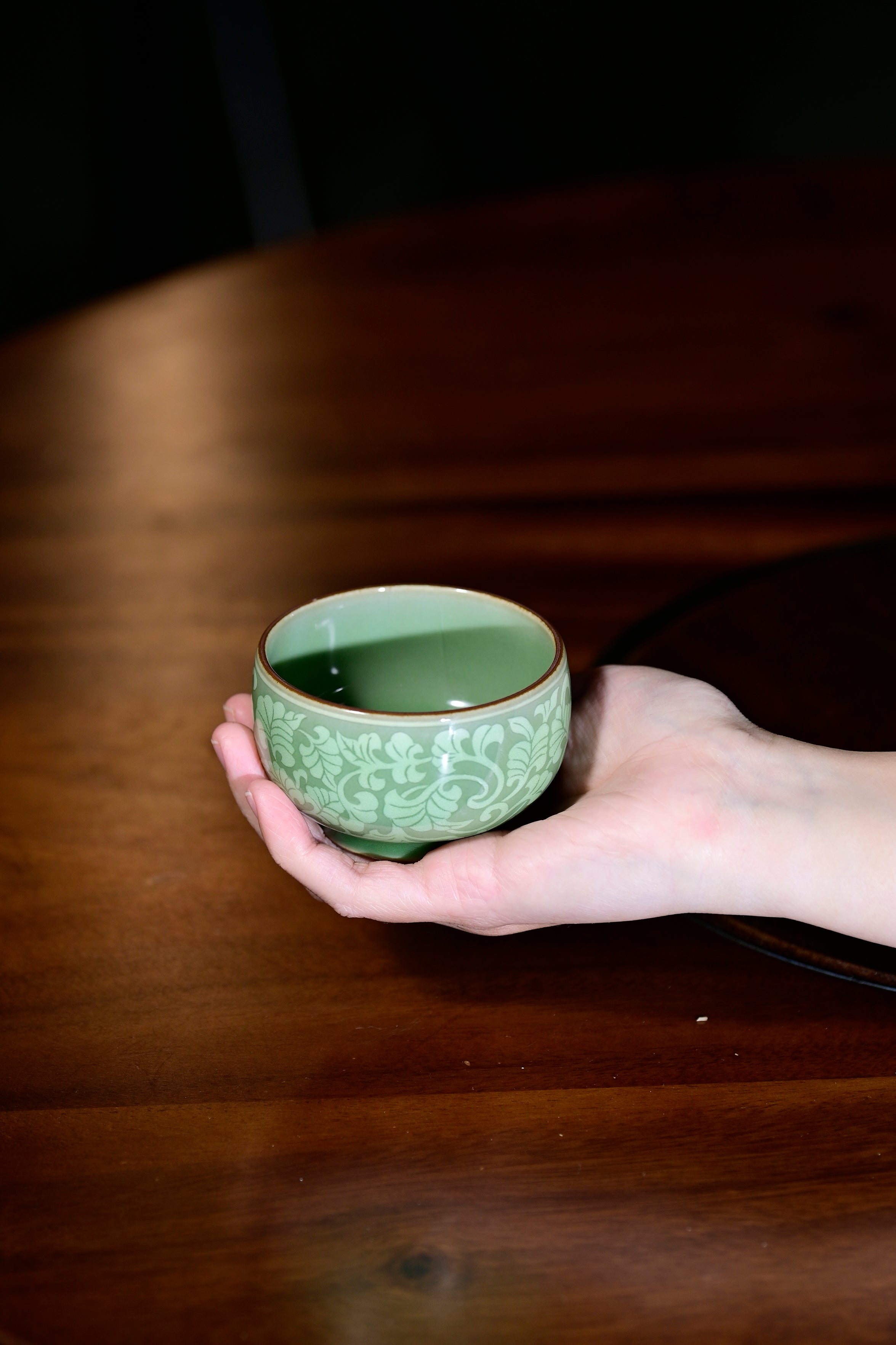 Pan Jianbo’sWorks-Plum-Green Celadon Tea Tasting Cup