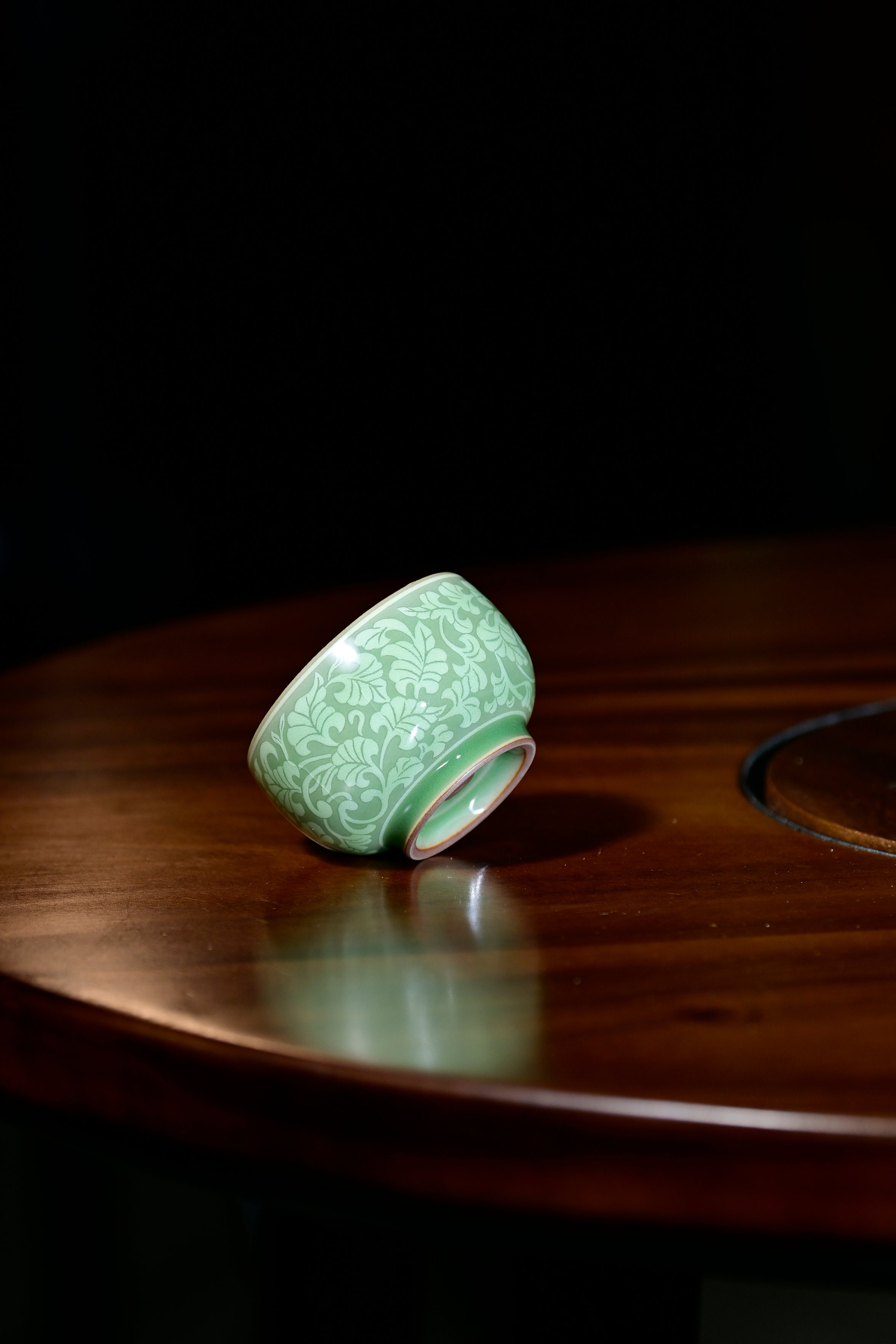Pan Jianbo’sWorks-Plum-Green Celadon Tea Tasting Cup
