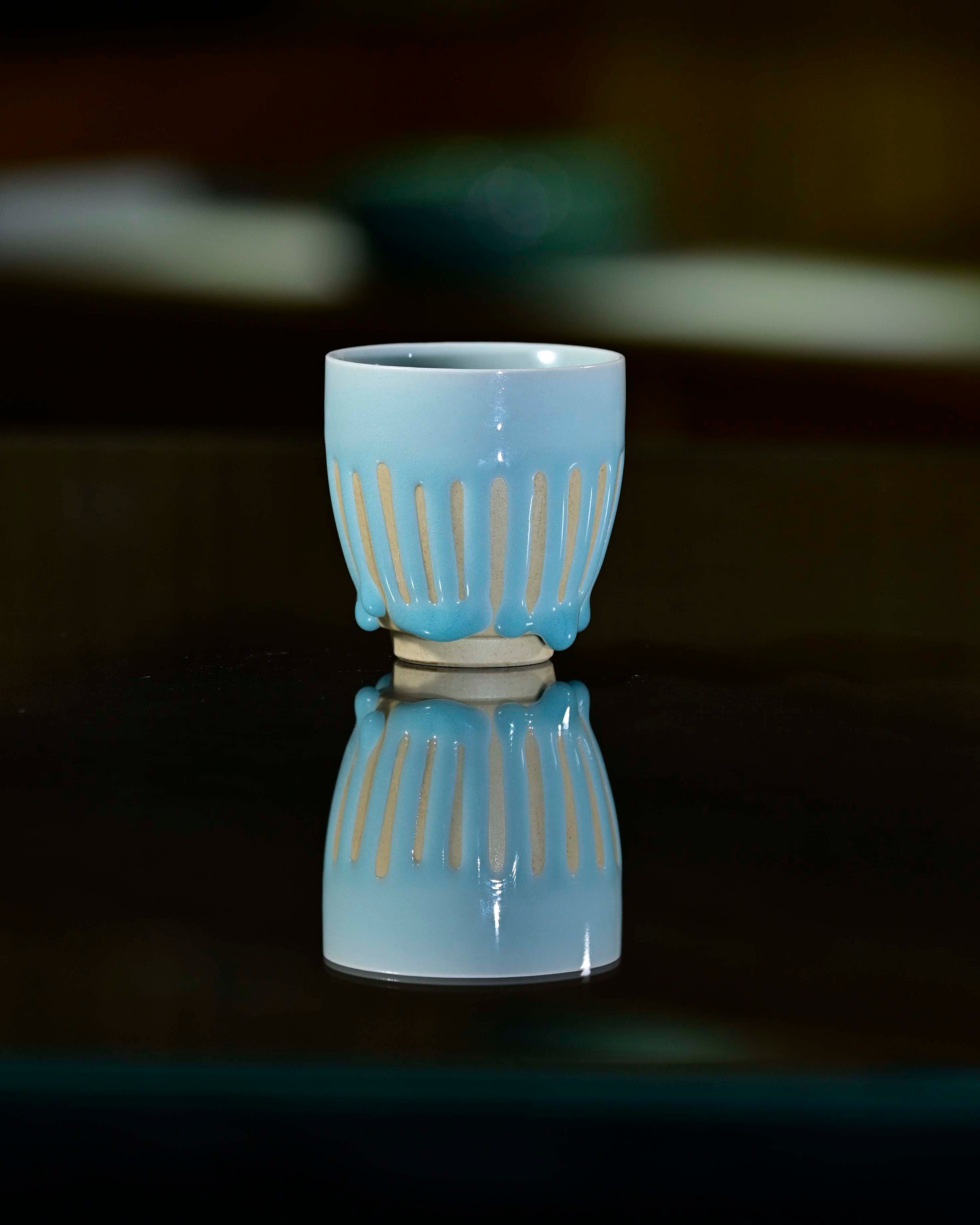 Huang wei's Works-Cyan Dew Drop-Melon-shaped cupNo. 40