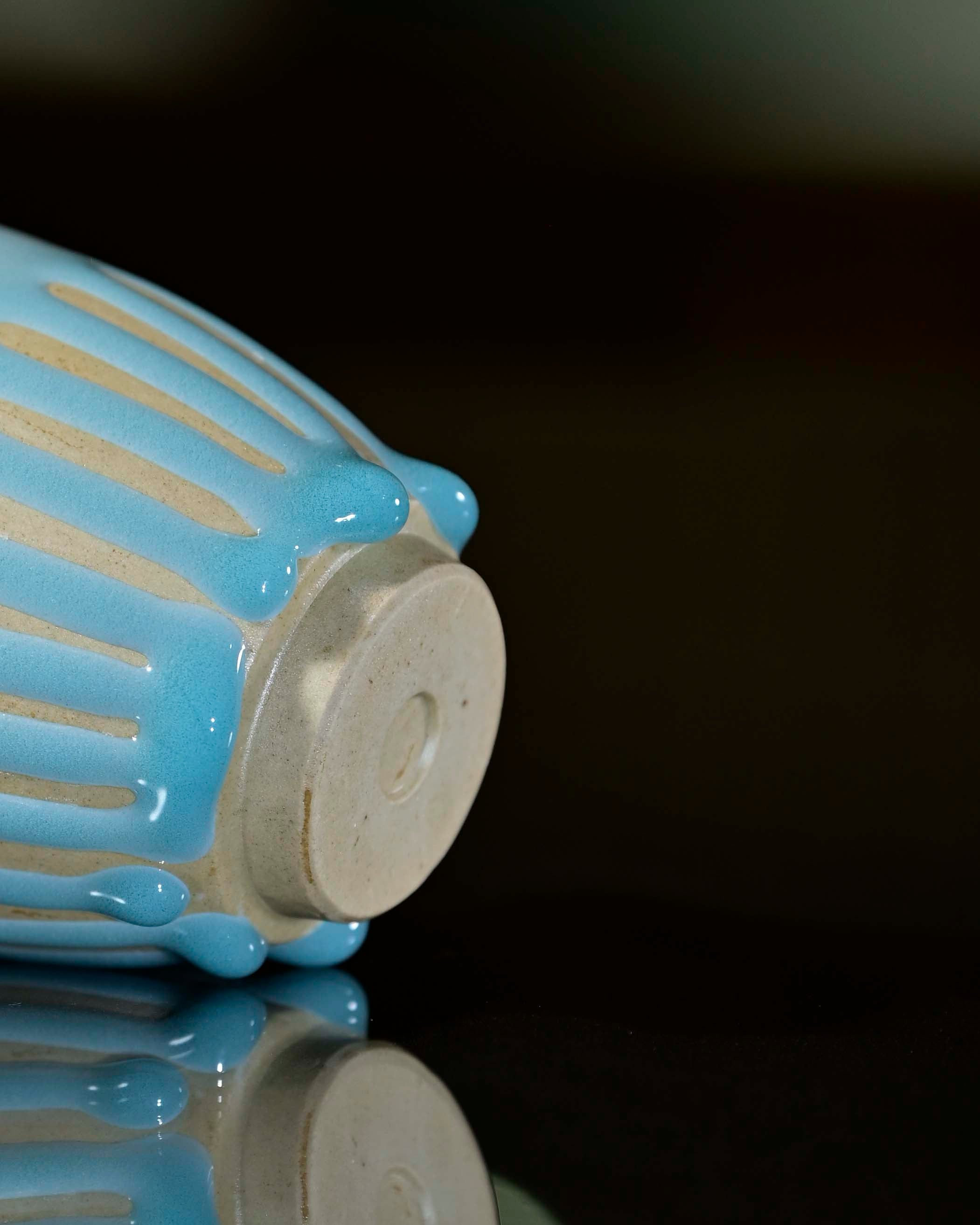 Huang wei's Works-Cyan Dew Drop-Melon-shaped cupNo. 40