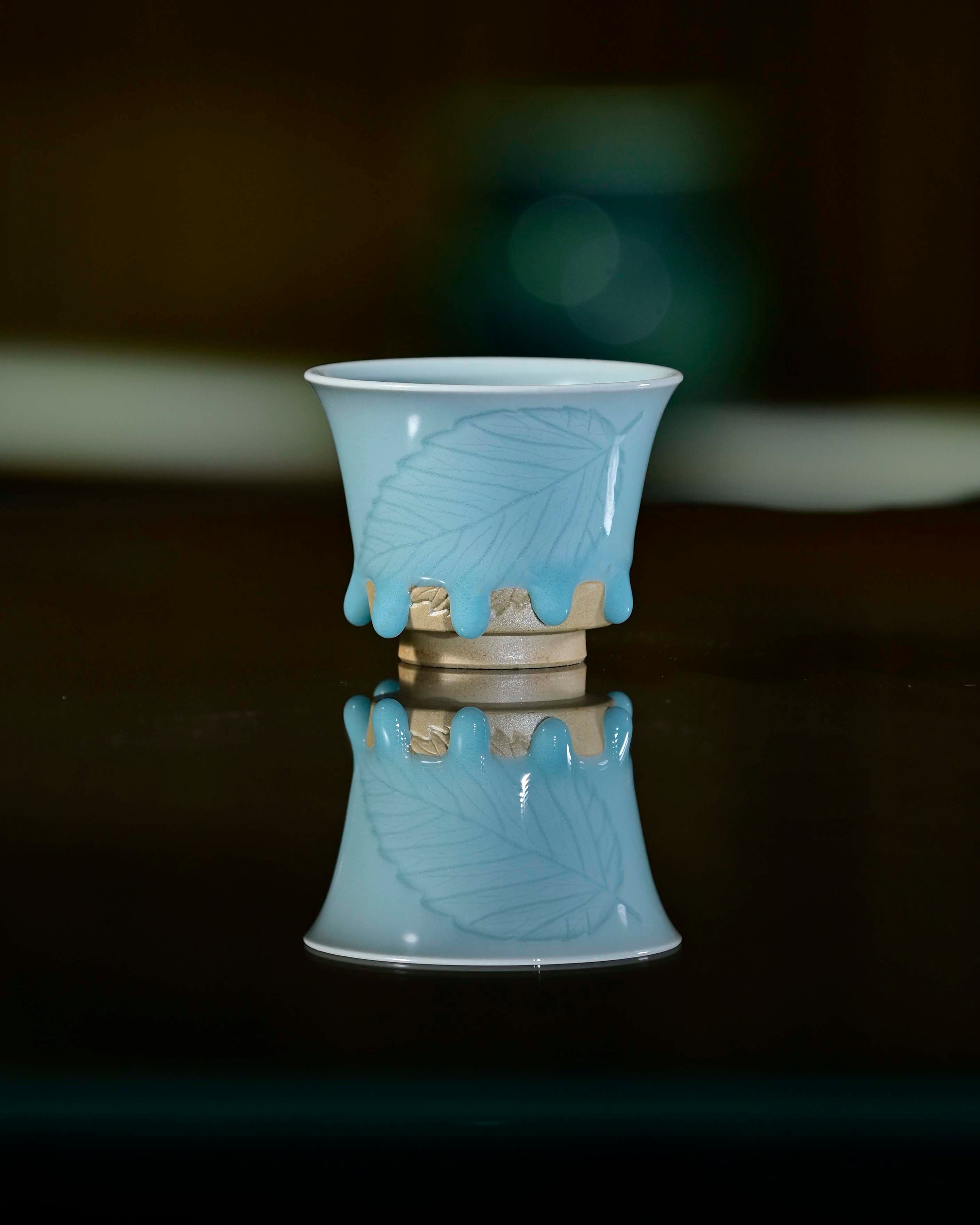 Huang wei's Works-Cyan Dew Drop-Folding cupNo. 42
