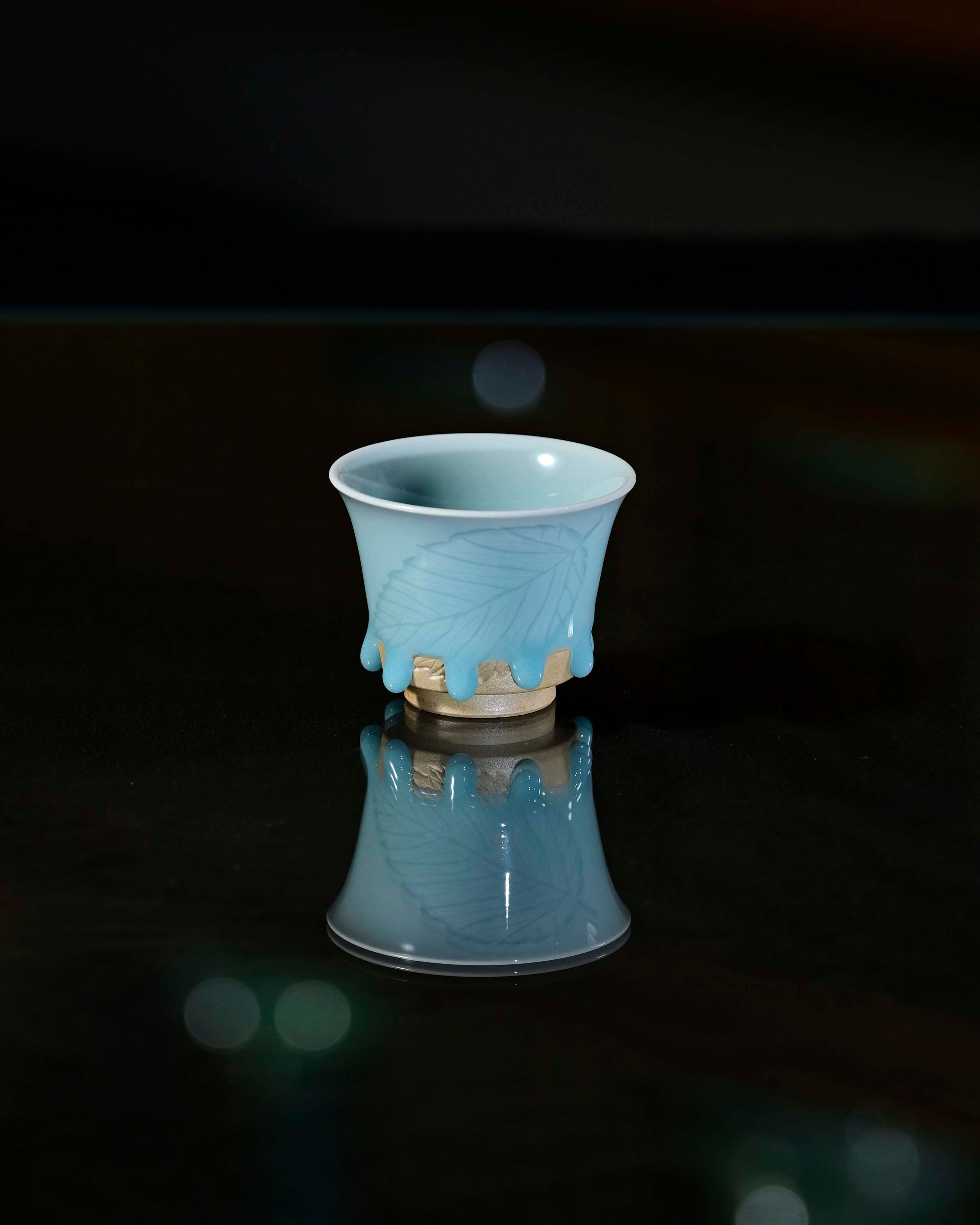 Huang wei's Works-Cyan Dew Drop-Folding cupNo. 42