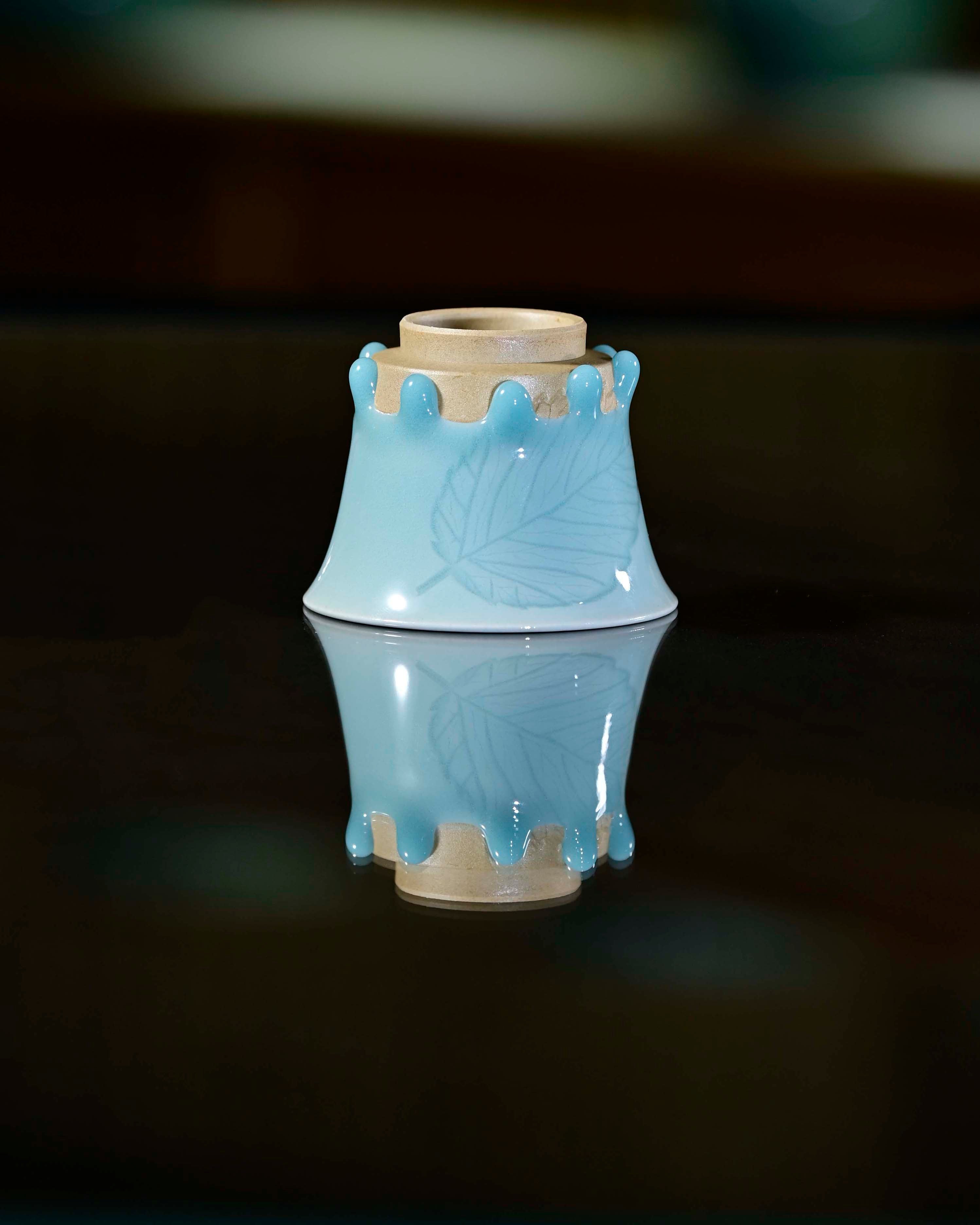 Huang wei's Works-Cyan Dew Drop-Folding cupNo. 42