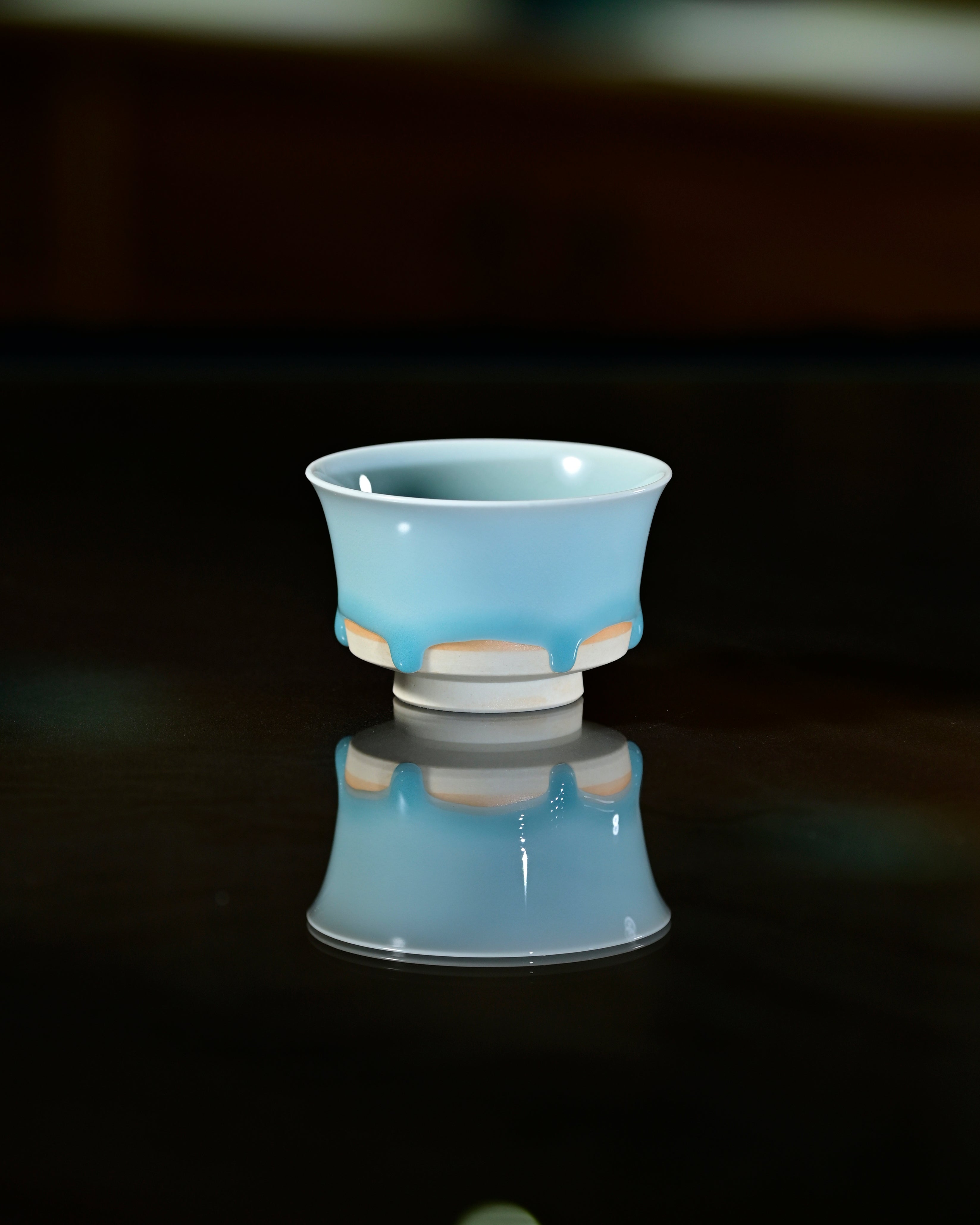 Huang wei's Works-Cyan Dew Drop-Folding cupNo. 44