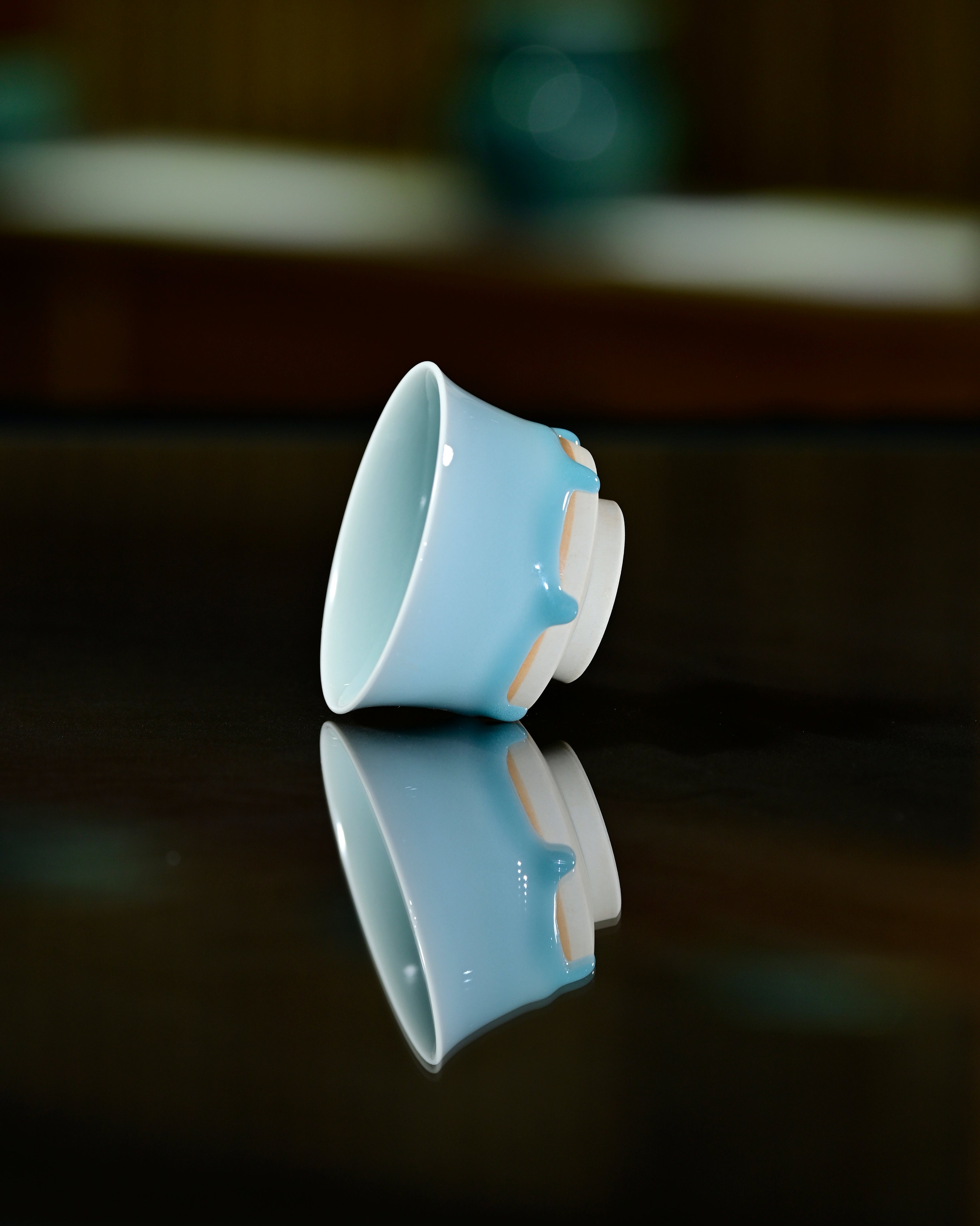 Huang wei's Works-Cyan Dew Drop-Folding cupNo. 44