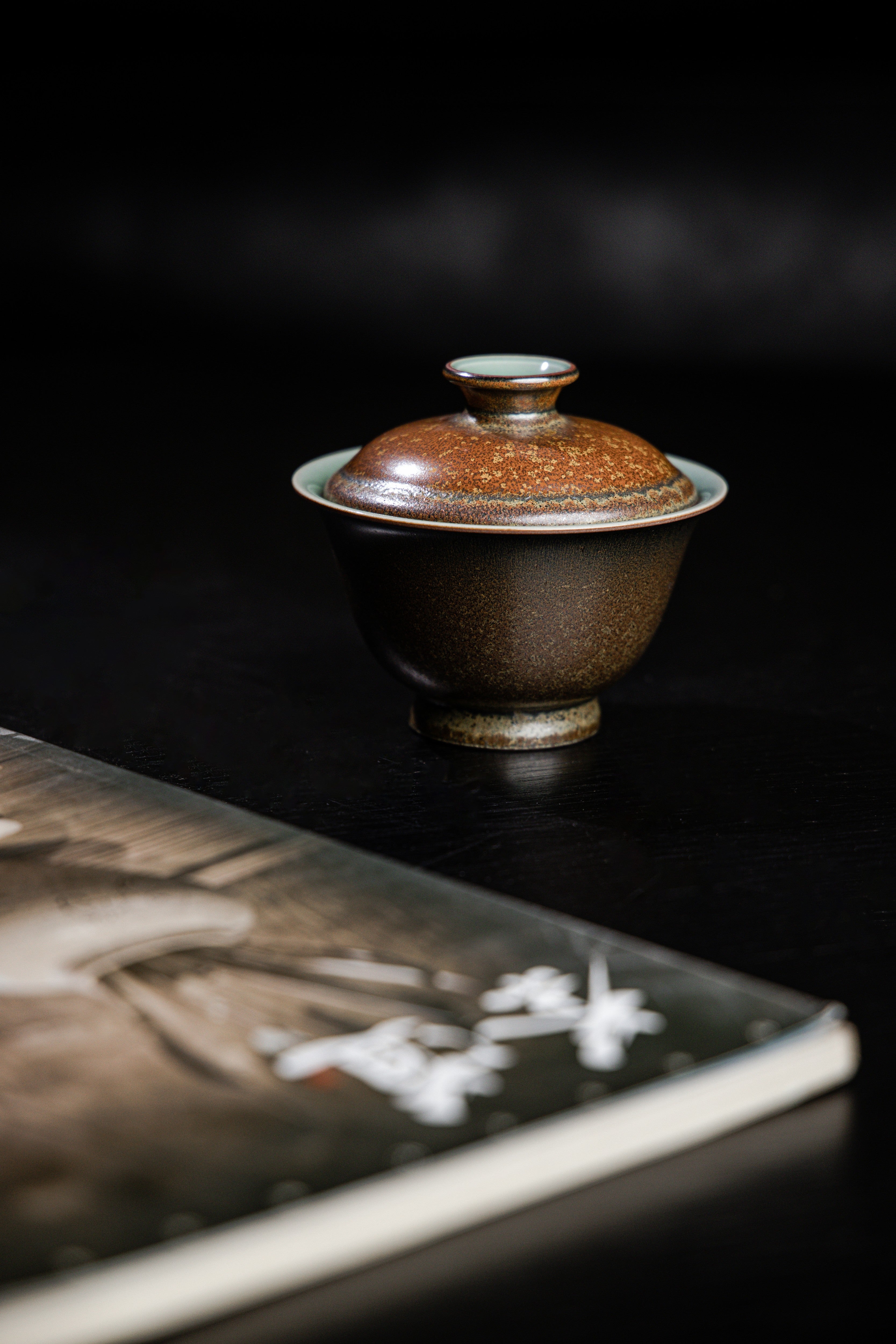 Huang Ke's Works- Two-piece covered bowl with two-color glaze