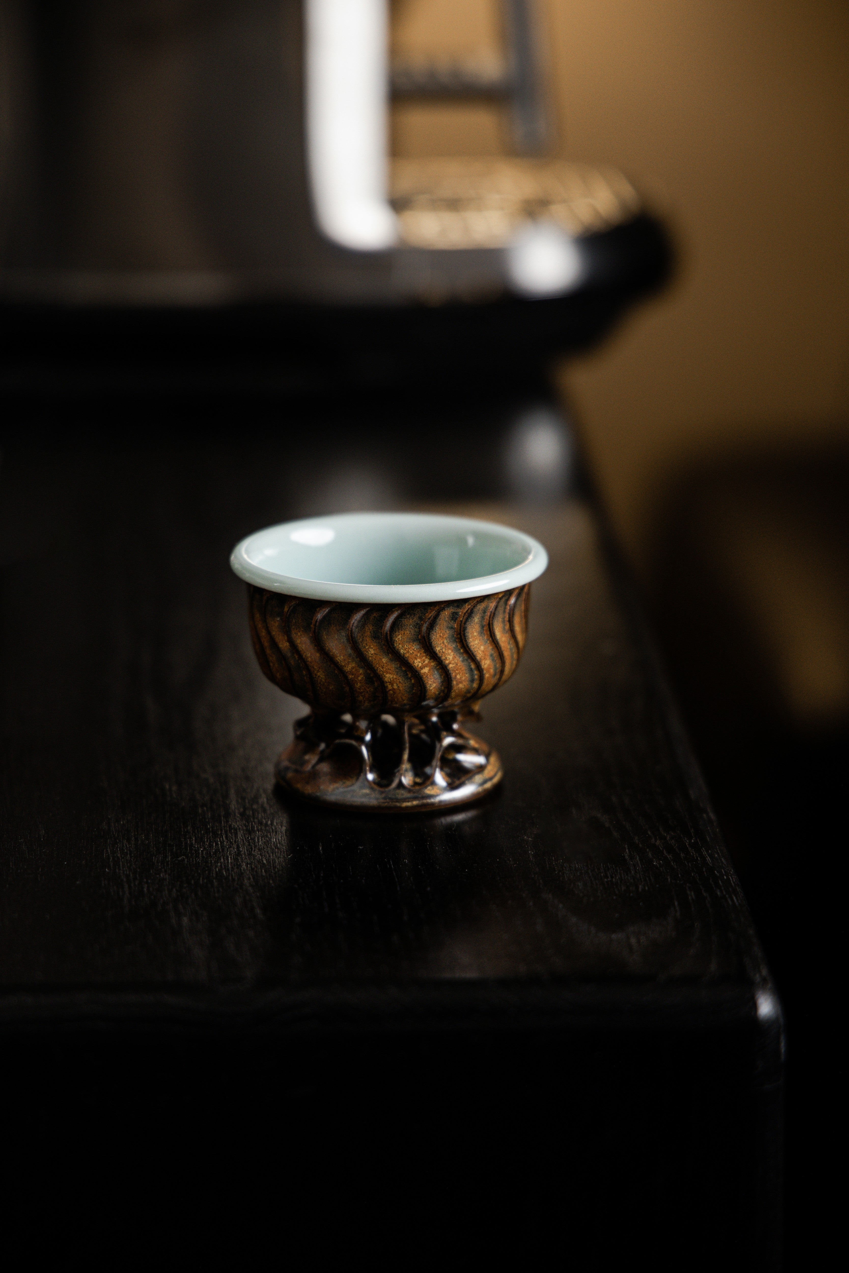 Huang Ke's Works-Tall hollowed-out master cup