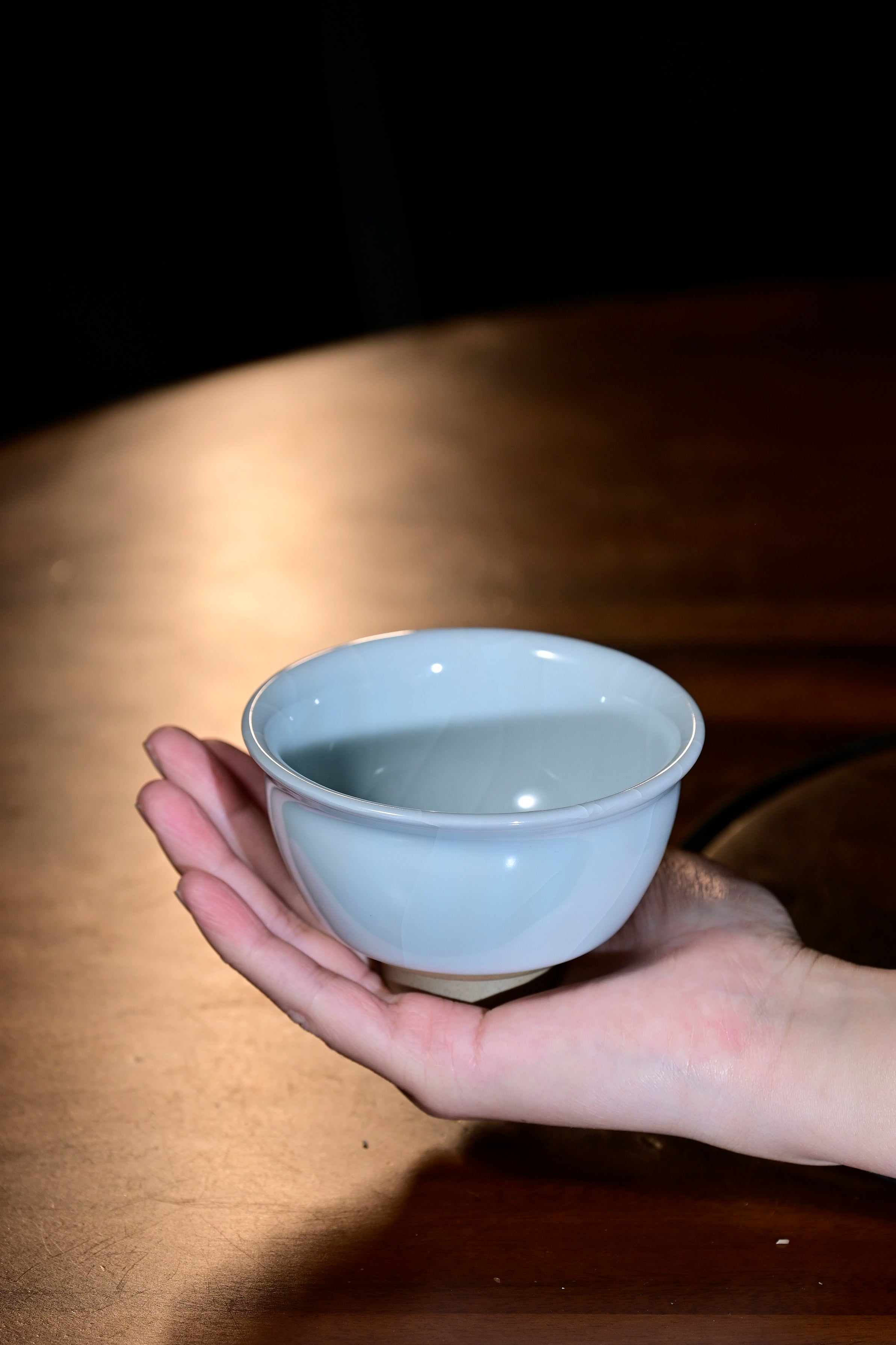 Pan Jianbo’sWorks-Moon-White Celadon Tea Tasting Cup