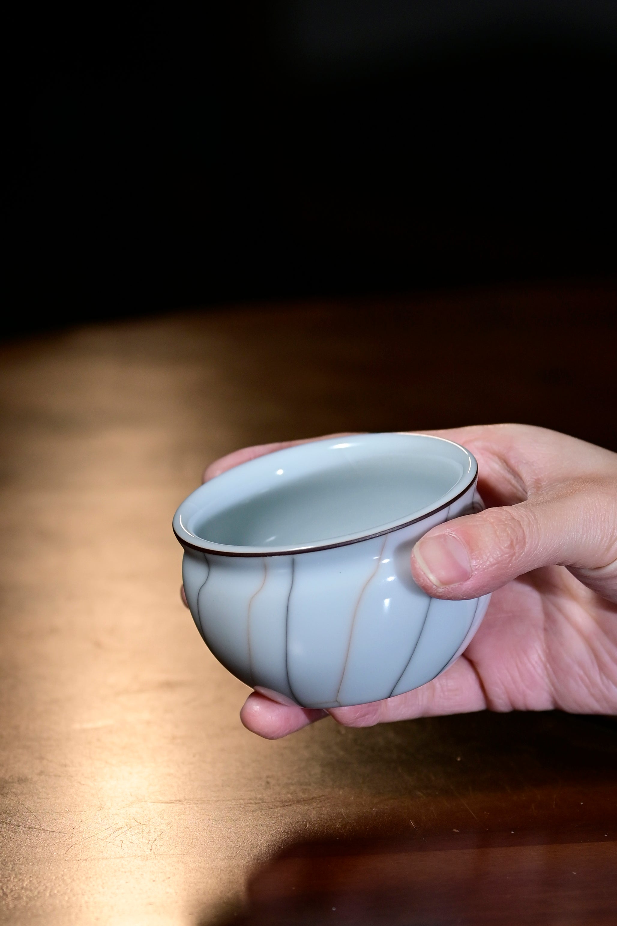 Pan Jianbo’sWorks-Moon-White Celadon Tea Tasting Cup