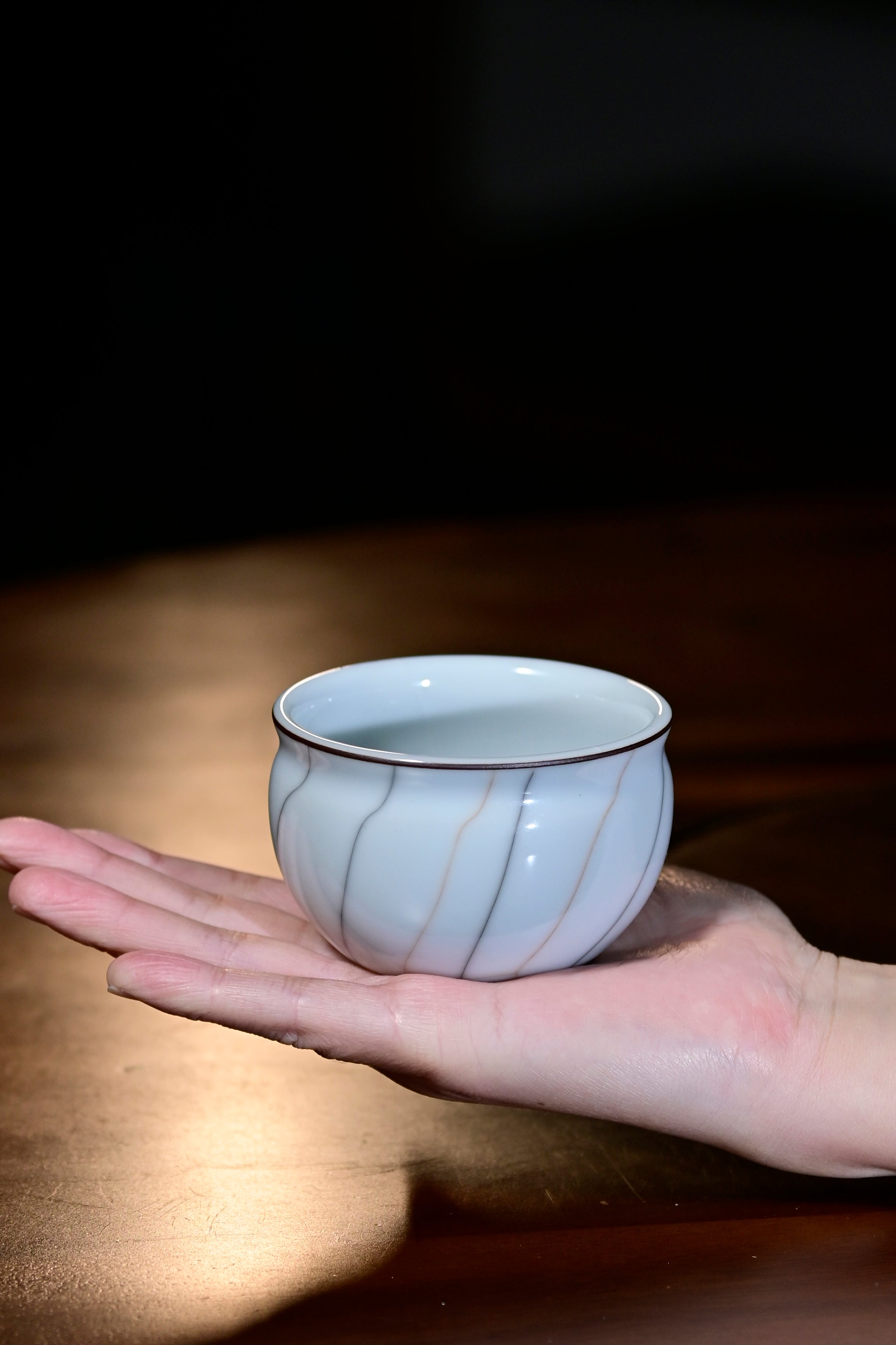 Pan Jianbo’sWorks-Moon-White Celadon Tea Tasting Cup