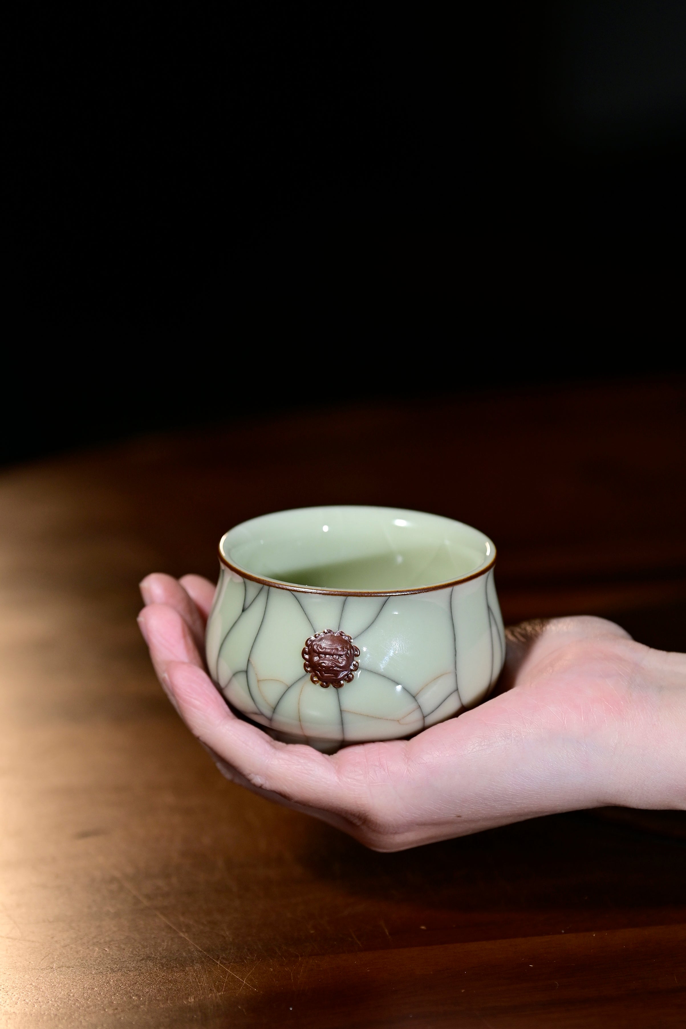 Pan Jianbo’sWorks-Cream-Yellow Celadon Tea Tasting Cup