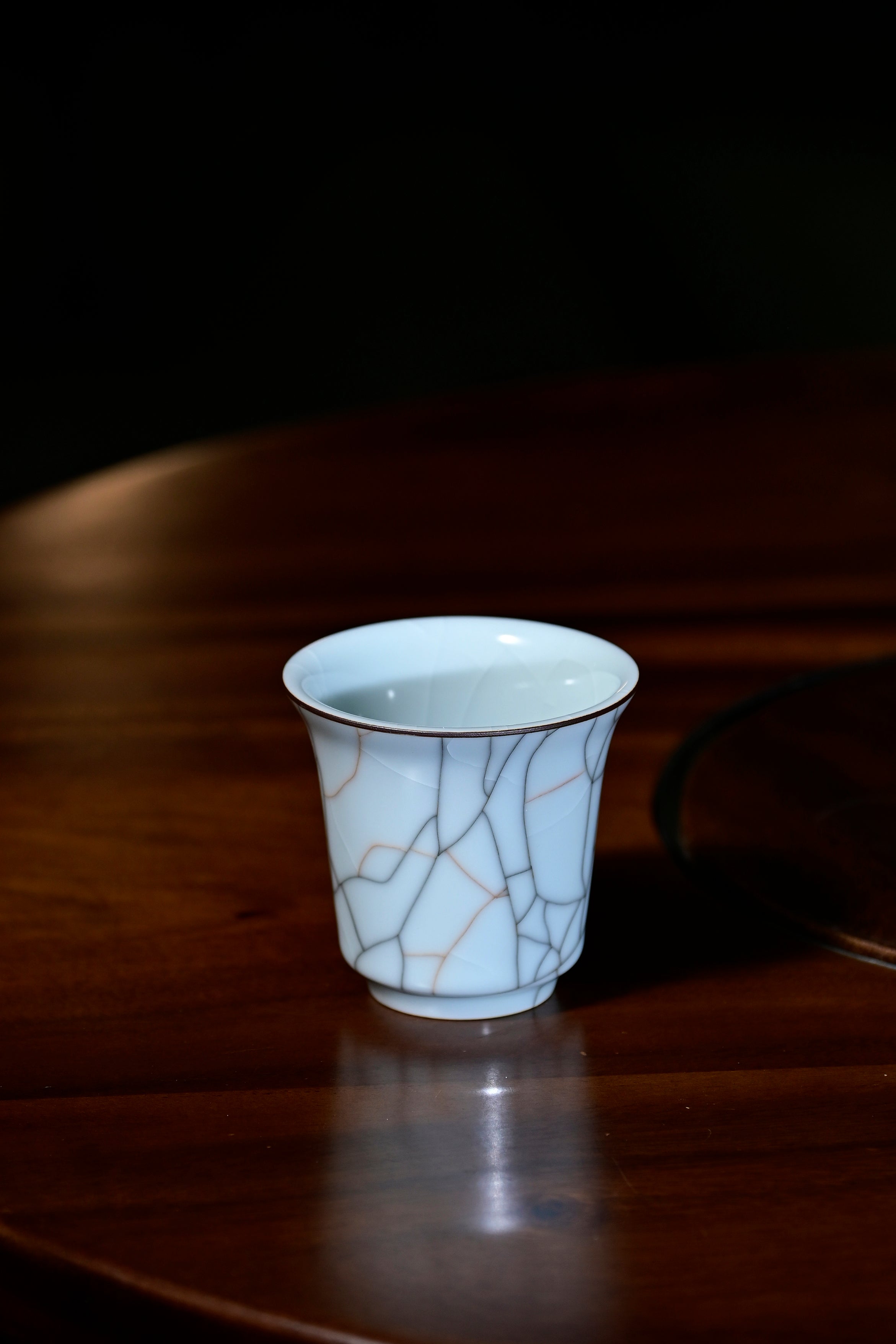 Pan Jianbo’sWorks-Moon-White Celadon Handheld Tea Cup